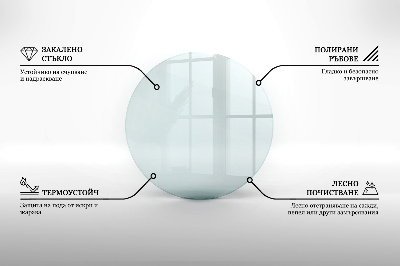 Plaque de sol en verre pour poêle transparent okrągłe
