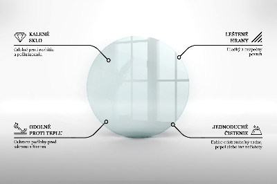 Plaque de sol en verre pour poêle transparent okrągłe