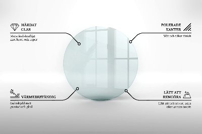 Plaque de sol en verre pour poêle transparent okrągłe