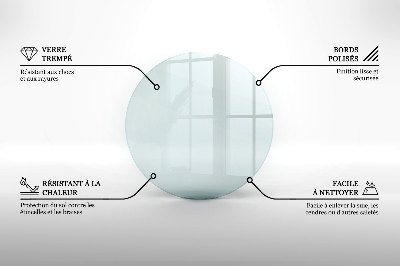 Plaque de sol en verre pour poêle transparent okrągłe