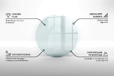 Plaque de sol en verre pour poêle transparent okrągłe