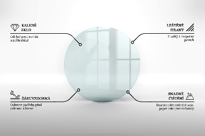 Plaque de sol en verre pour poêle transparent okrągłe
