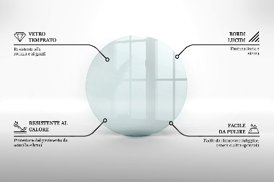 Plaque de sol en verre pour poêle transparent okrągłe