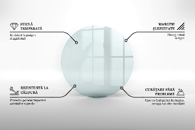 Plaque de sol en verre pour poêle transparent okrągłe