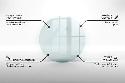 Plaque de sol en verre pour poêle transparent okrągłe