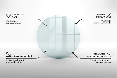 Plaque de sol en verre pour poêle transparent okrągłe