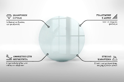 Plaque de sol en verre pour poêle transparent okrągłe