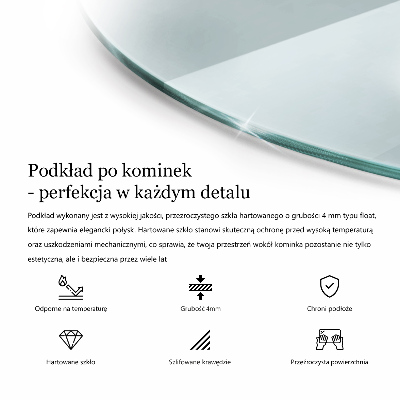 Plaque de sol en verre pour poêle transparent okrągłe