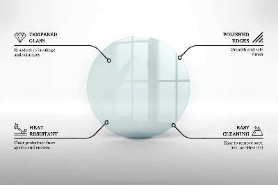 Plaque de sol en verre pour poêle transparent okrągłe