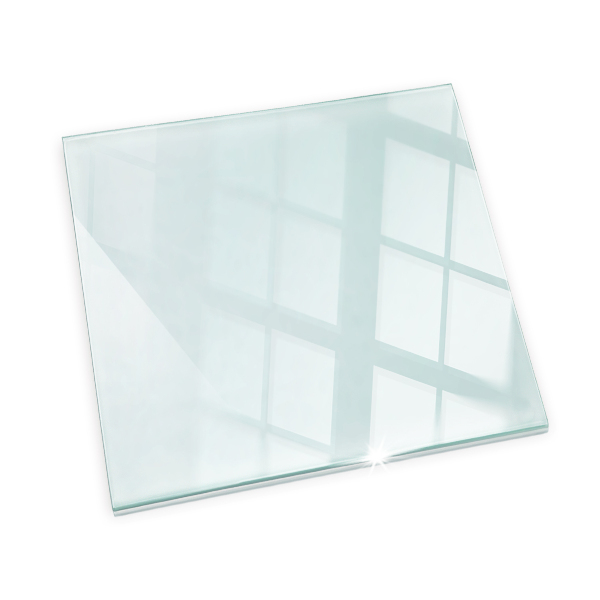 Verre sous poêle à bois transparent