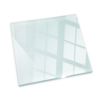 Verre sous poêle à bois transparent