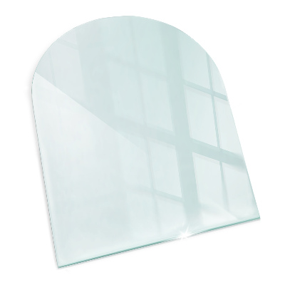 Plaque de verre pour cheminée transparent w nieregularnym kształcie