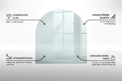 Plaque de verre pour cheminée transparent w nieregularnym kształcie