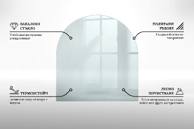 Plaque de verre pour cheminée transparent w nieregularnym kształcie