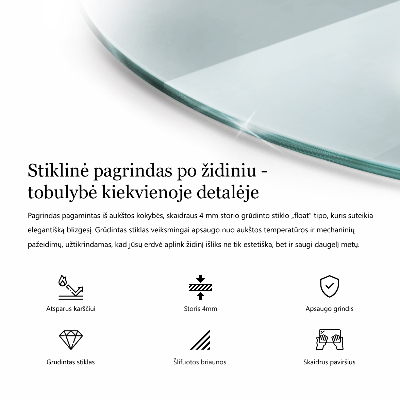 Plaque de verre pour cheminée transparent w nieregularnym kształcie
