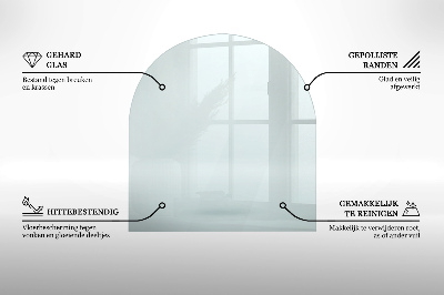 Plaque de verre pour cheminée transparent w nieregularnym kształcie