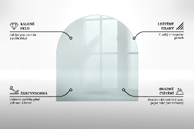 Plaque de verre pour cheminée transparent w nieregularnym kształcie