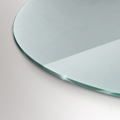 Plaque de verre pour cheminée transparent w nieregularnym kształcie