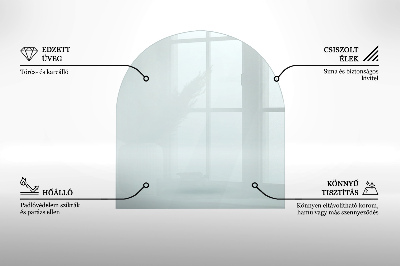 Plaque de verre pour cheminée transparent w nieregularnym kształcie