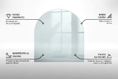 Plaque de verre pour cheminée transparent w nieregularnym kształcie