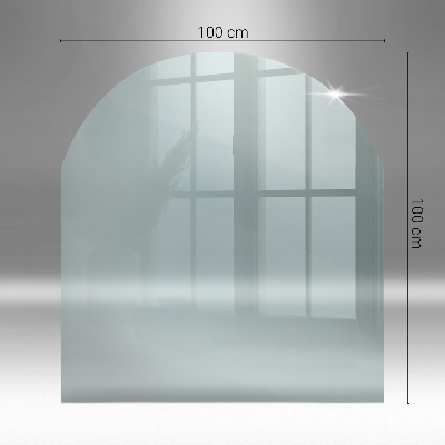 Plaque de verre pour cheminée transparent w nieregularnym kształcie