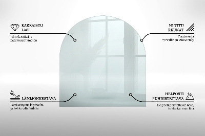 Plaque de verre pour cheminée transparent w nieregularnym kształcie