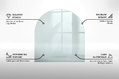 Plaque de verre pour cheminée transparent w nieregularnym kształcie