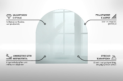 Plaque de verre pour cheminée transparent w nieregularnym kształcie