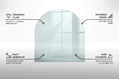 Plaque de verre pour cheminée transparent w nieregularnym kształcie