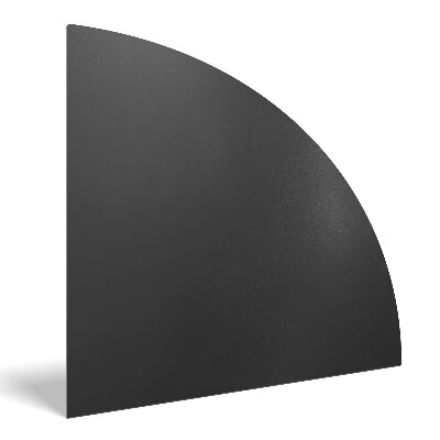 Plaque de sol pour cheminée Quart de cercle acier noir