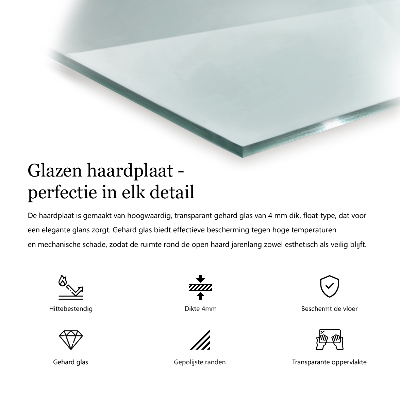 Verre sous poêle à bois hexagonale transparente