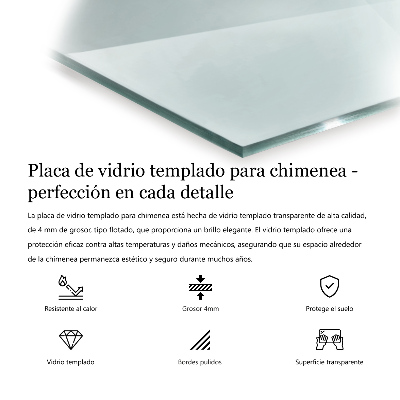 Verre sous poêle à bois hexagonale transparente