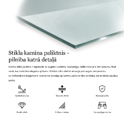 Verre sous poêle à bois hexagonale transparente