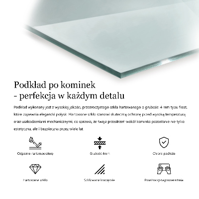 Verre sous poêle à bois hexagonale transparente