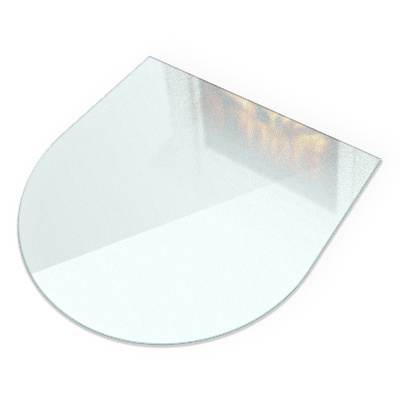 Plaque pour poêle à bois Semi-ovale semi-transparente