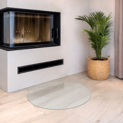Pircular fireplace baseplaque de verre pour cheminée Semi-transparente ronde
