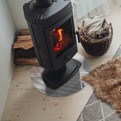 Plaque verre devant cheminée Des vagues de lignes délicates