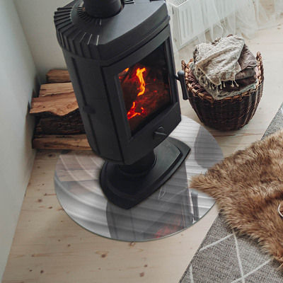 Plaque verre devant cheminée Des vagues de lignes délicates