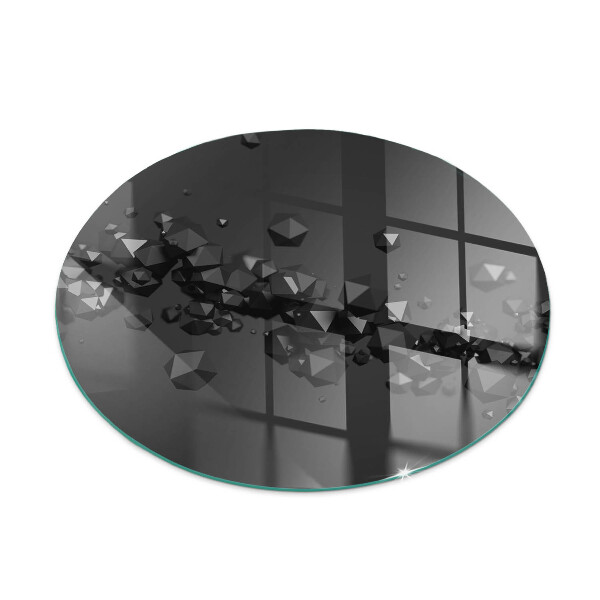 Plaque verre devant cheminée Nuage abstrait de solides