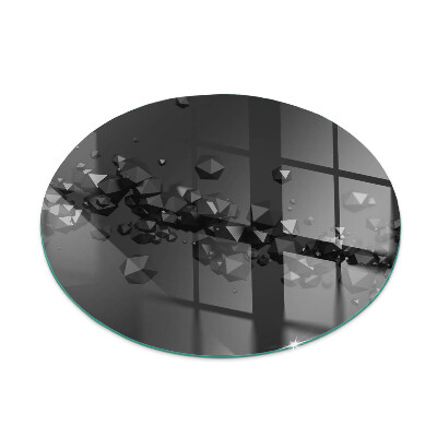 Plaque verre devant cheminée Nuage abstrait de solides