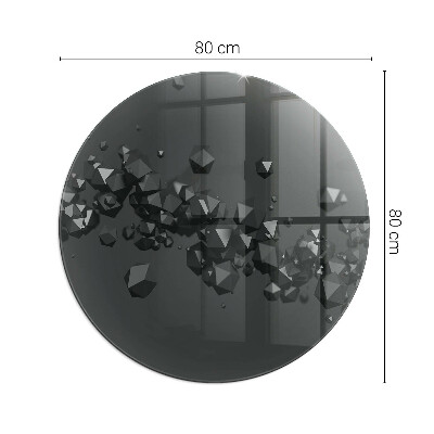 Plaque verre devant cheminée Nuage abstrait de solides