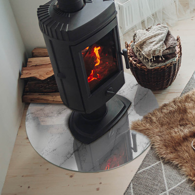 Plaque verre devant cheminée Motif de marbre veiné