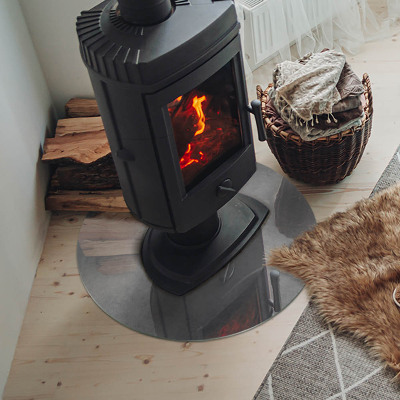 Plaque verre devant cheminée Texture béton avec effet