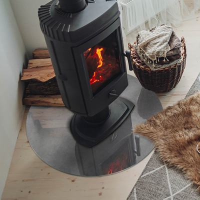 Plaque verre devant cheminée Texture béton avec effet