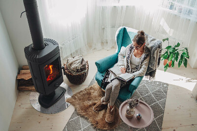 Plaque verre devant cheminée Motif avec de petites formes