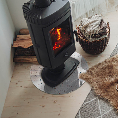 Plaque verre devant cheminée Motif avec de petites formes