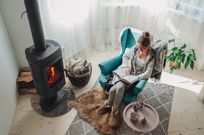 Plaque verre devant cheminée Modèle de tôle perforée