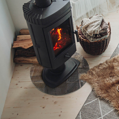 Plaque verre devant cheminée Modèle de tôle perforée