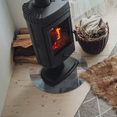 Plaque verre devant cheminée Des planches de différentes nuances