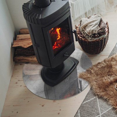 Plaque verre devant cheminée Motif de structure en marbre